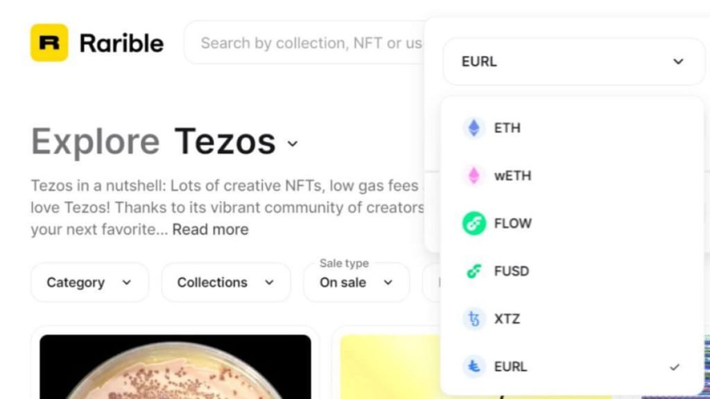 NFT Marketplace Rarible Now Supports EURL Stablecoin