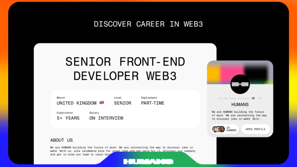 Web3 HR Tech Startup HUMANS Reinvents Talent Acquisition With The Launch Of First Network-to-Earn Platform