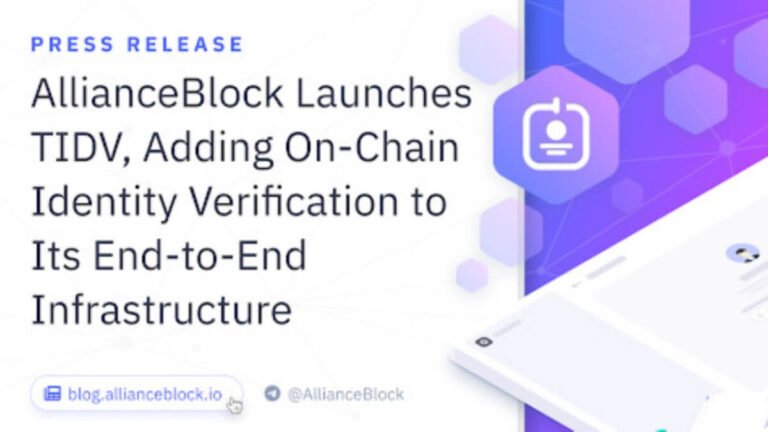 AllianceBlock Launches Trustless Identity Verification Solution on Mainnet