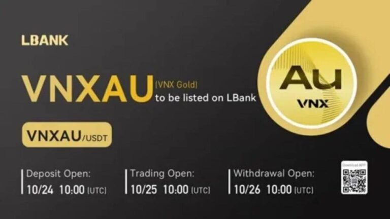 VNX Gold token now available on LBank, expanding global interest in gold-backed digital assets
