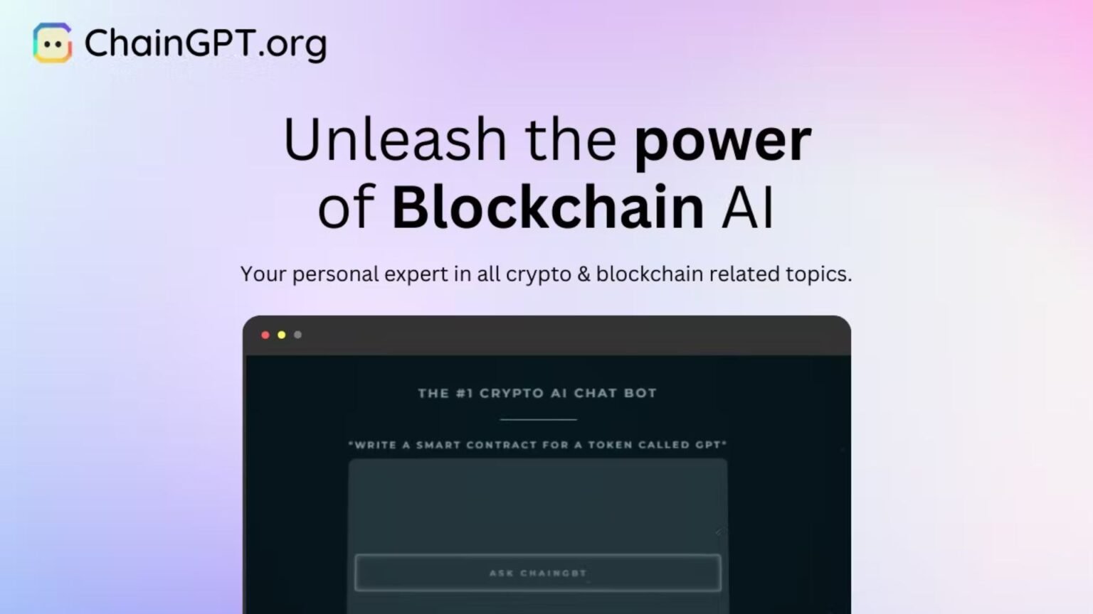 ChainGPT brings an advanced AI model for Blockchain and Crypto