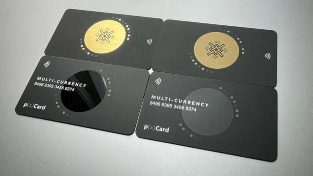 Function X p(x)Card is an easy-to-use hardware wallet card allows users to store their private keys, pay buy cryptocurrencies and verify NFTs in physical retail outlets through XPOS.
