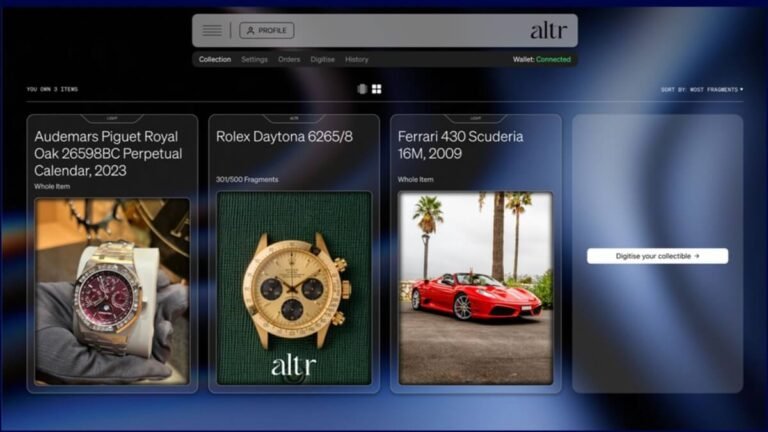 Altr Launches Digitisation For Physical Collectibles, Will Allow Private Owners To Unlock On-Chain Liquidity