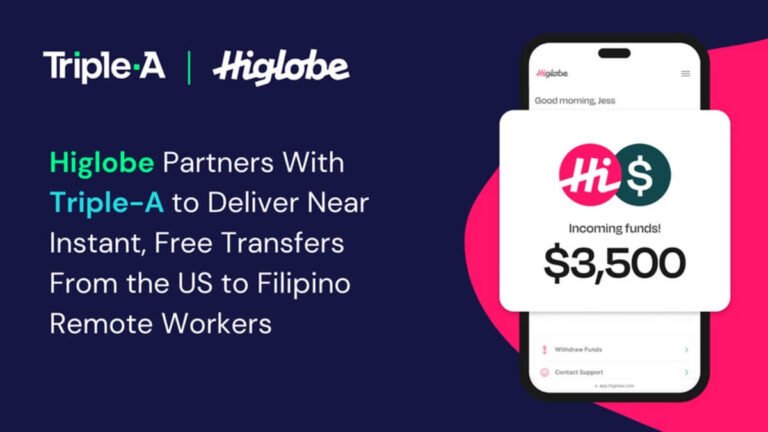 Higlobe To Offer Lowest Cost USD Payments For Filipino Remote Workers with Triple-A
