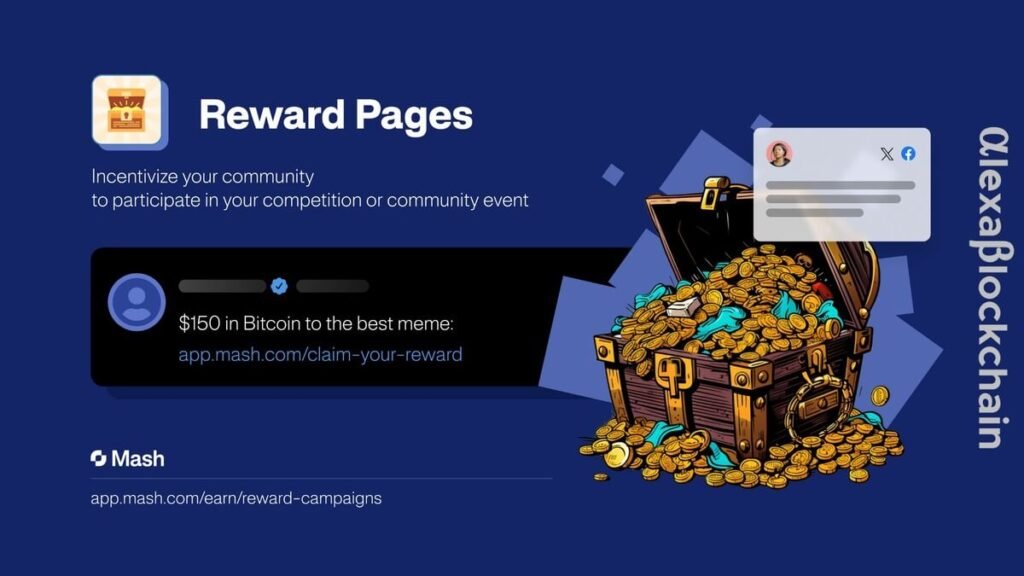 Mash Unveils Rewards Pages for Bitcoin Giveaways