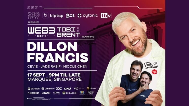 Web3 with Tobi Brent Networking Event Afterparty at MARQUEE Singapore During Token2049